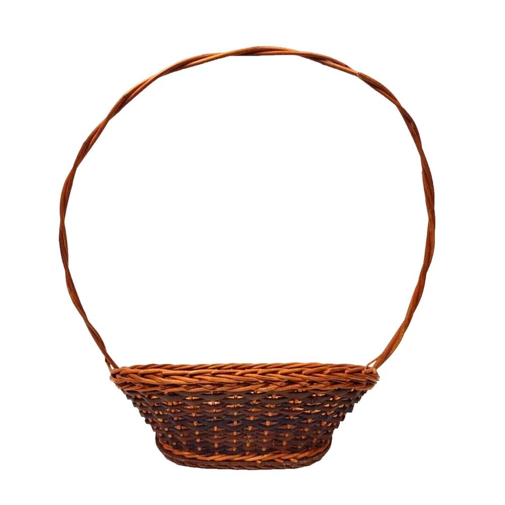 VTG Classic High Handle Woven Gathering Basket 17